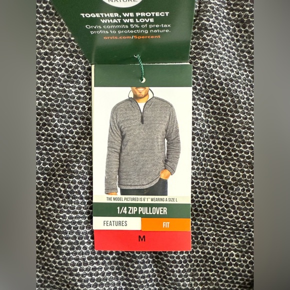 ORVIS 1/4 Zip Pullover !  Fully Lined! NWTS!  M - Picture 5 of 7